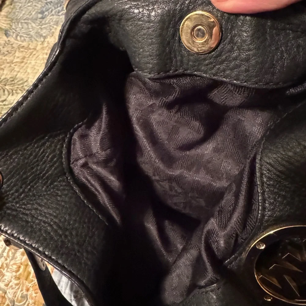 Michael Kors Black Leather Shoulder Bag‎